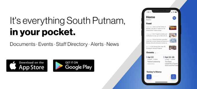 Mobile Phone with  South Putnam App