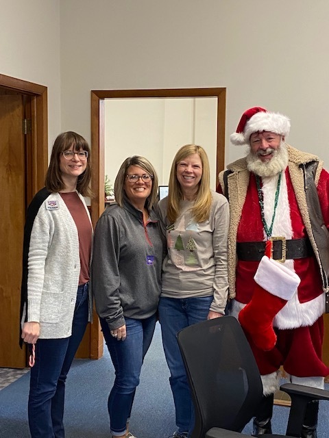 Santa came to visit the Corporation Office today!